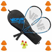Vicfun Speed Badminton 100 Set mit Feldmarkierungen