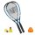 Vicfun Speed Badminton 100 Set mit Feldmarkierungen