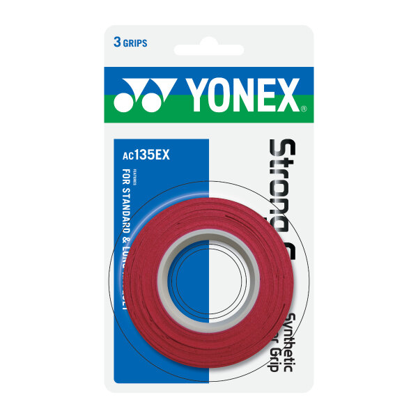 Yonex Strong Grap Ac135 3er Pack rot