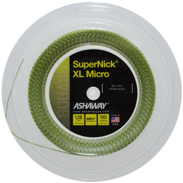 Ashaway Super Nick XL Micro 1,15mm yellow 110 Meter