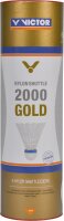 Victor Nylon Shuttle 2000 Gold 6er Dose gelb-gruen